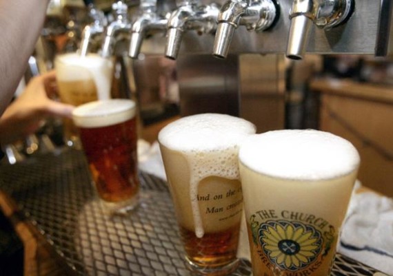 beer in church