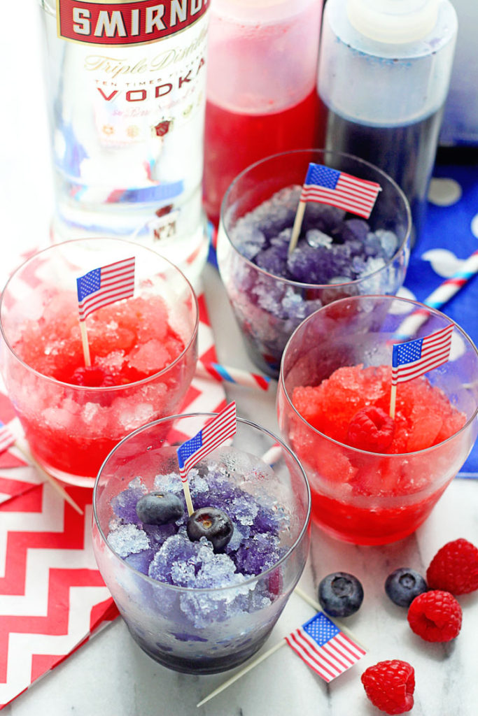 4th of July Spiked Snow Cones